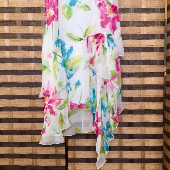 Muse Floral Print Should-Straps Dress Size M - Picture 6 of 8